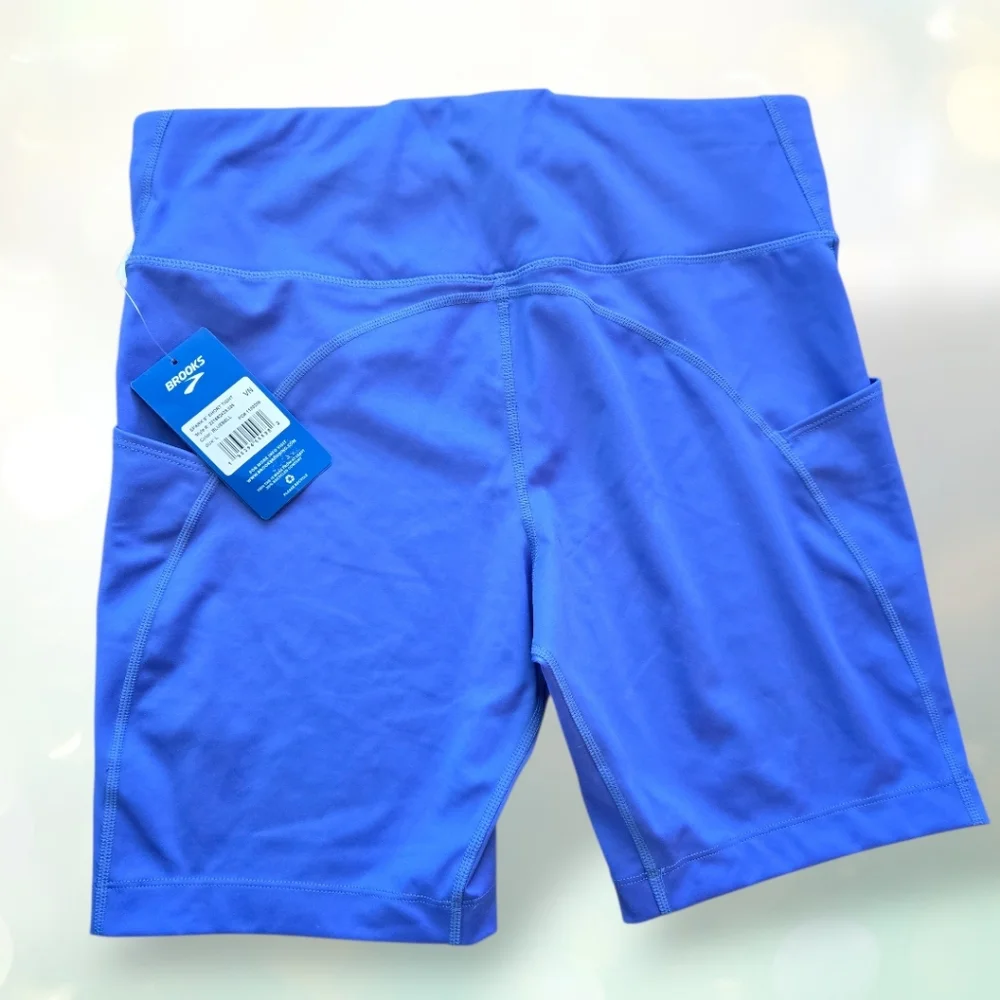 Brooks Women's Spark 8" Short Tight running Size L BLUEBELL - Picture 5 of 7